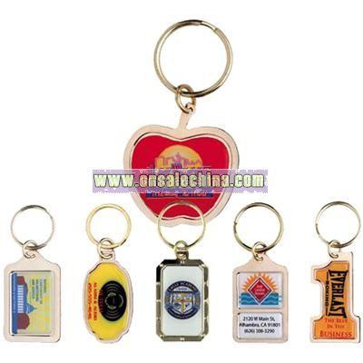 Color Dome Brass Keychain