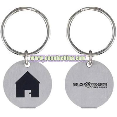 Silver Plated House Keychain