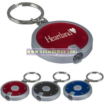 Round LED Keychain