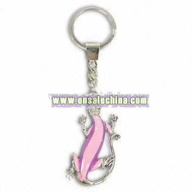 Pink Lizard Keychain