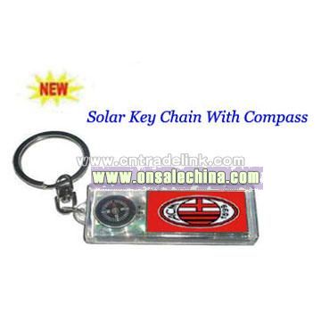 LCD Solar Keychain with Compass