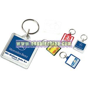 SQUARE ACRYLIC RECYCLED KEYRINGS