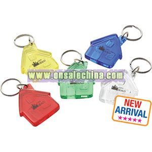 FROSTED HOUSE SHAPED KEYRINGS