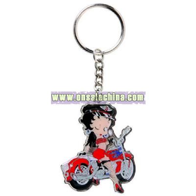 Betty Boop Biker Keychain