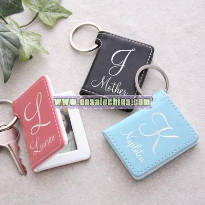 2-Photo Personalized Leather Key Ring