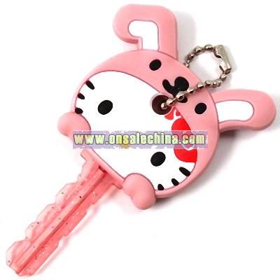Hello Kitty Animal Keycap - Pink Bunny