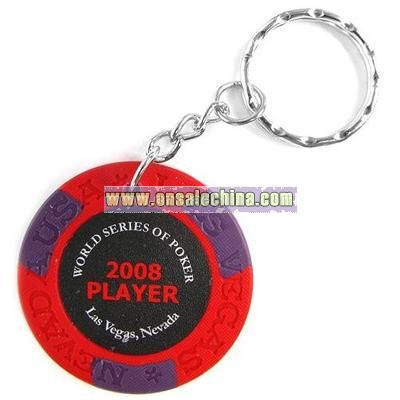 Poker Chips Red Key Chain