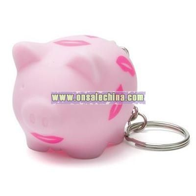Piggy Bank Key Chain - Lipstick Pig