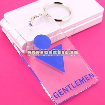 Toilet Plate as Universal Symbol Key Chain (Human Being Code MALE)