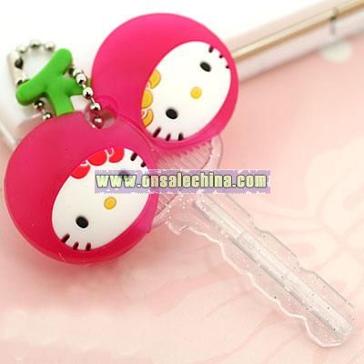 Hello Kitty Juicy Fruit Key Cover Ball Chain (Cherry)