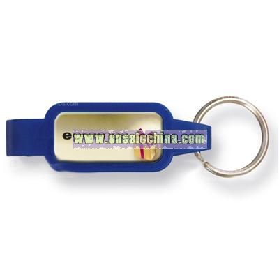 Bottle Opener Keychain with Thank You Theme Stock Art - Full Color Dome
