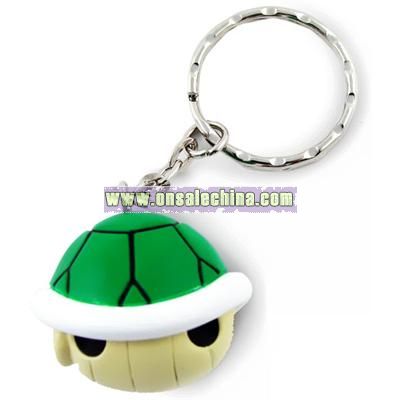 Super Mario Kart Wii Volume 2 Soft PVC Keychain Green Turtle Shell