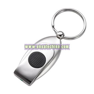 Silver Key Chain with Green Beam Light