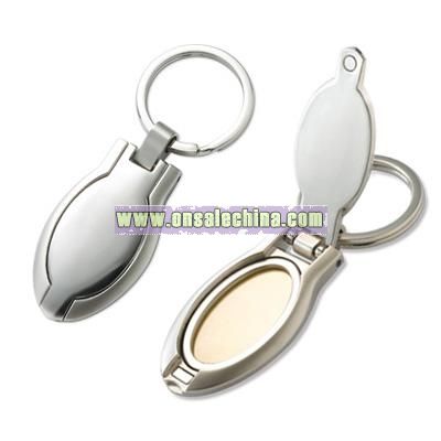Key Chain with Oval Photo Frame