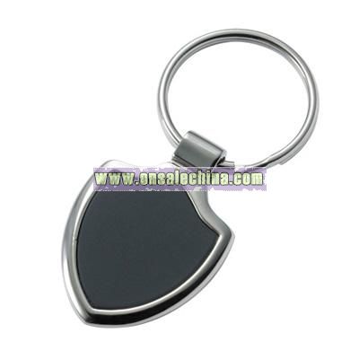 Silver with Matte Black Center Key Chain