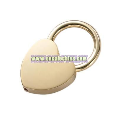 Gold Mini Heart Key Chain