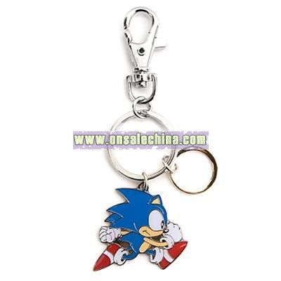 Sonic The Hedgehog Gold Ring Key Chain