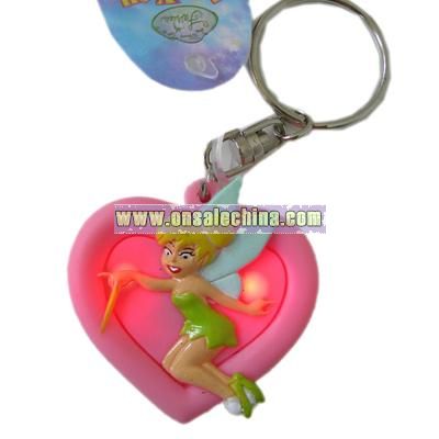 Disney Flashing Keychain - Princess Fairy Tinker Bell Keyring