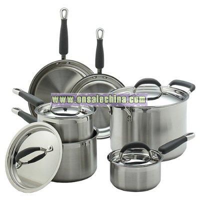 Brushed Stainless Steel 10-pc. CookSet