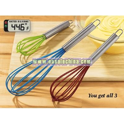 Silicone Whisk Set of 3