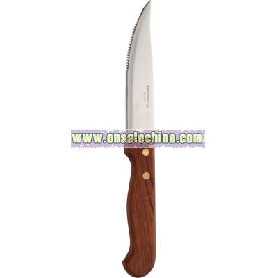 Deluxe rosewood handle pointed end jumbo steak knife