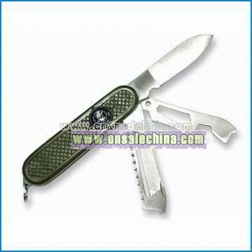 Multifunctional Stainless Steel Army Knife with Bottle Opener