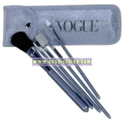 Makeup gift set with 5 tools with gray handles