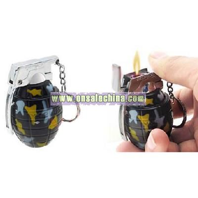 Miliaria Hand Grenade Key Ring Cigarette Gas Lighter