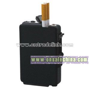 Automatic cigarette case with lighter