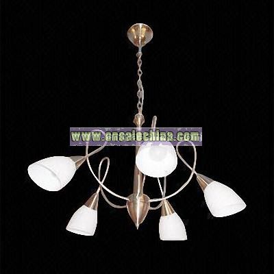 Steel and White Lamp Shades Pendant Light