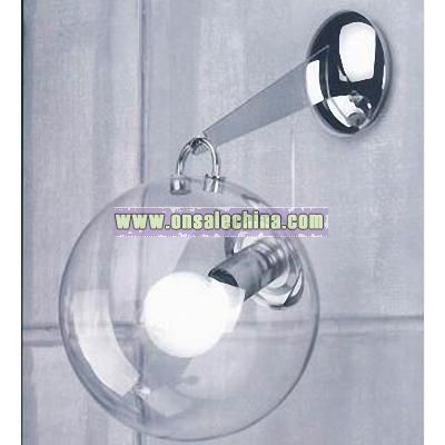 Glass ball wall lamp