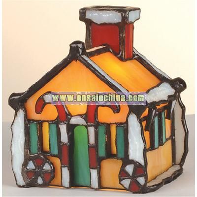 Gingerbread House Tiffany Accent Lamp