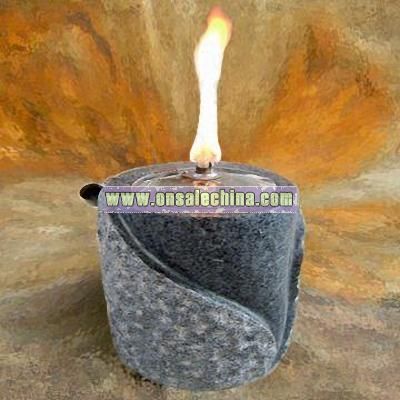 Granite Oil Lamp with Stainless Steel Cover