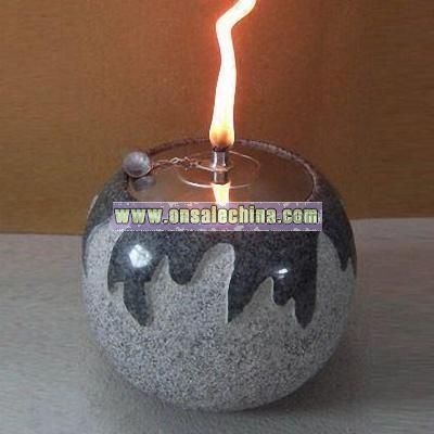Granite Oil Lamp with Stainless Steel Cover