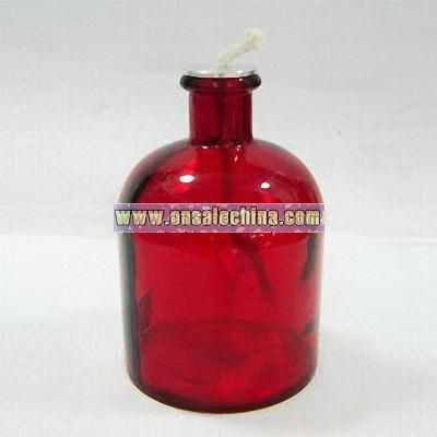 Glass oil lamps with aluminum alloy lid