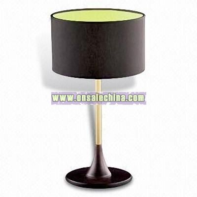 Decorative Desk Lamp with Fabric Shape and Metal Holder