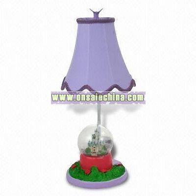Purple Castle Globe Table Lamp