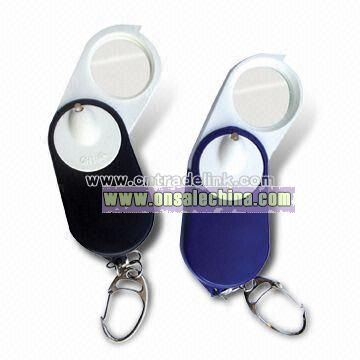 Magnifier with Keychain and LED