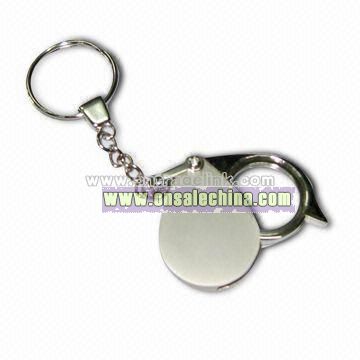 Magnifier with Keychain, Can be Folded and Easy to Carry, Made of ABS/PP Material