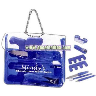Manicure / pedicure set with beaded chain