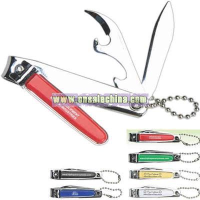 Five in one nail clipper key chain.