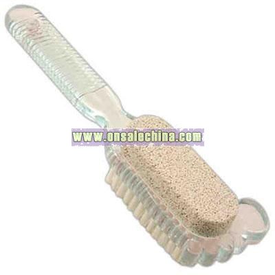 Cute foot-shaped handled pumice stone with nail brush