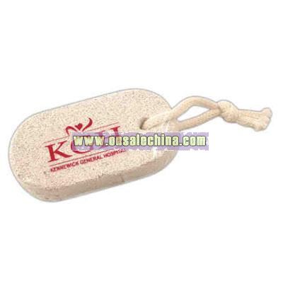 Oval pumice stone with cord