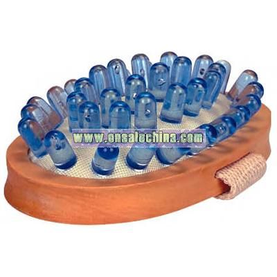 Comfort maple wood dog massager with hand grip