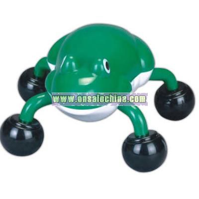 Battery operated frog shaped massager