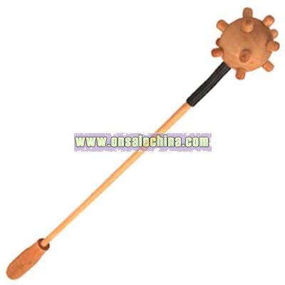 Long stick knobby ball back or whole body wooden massager