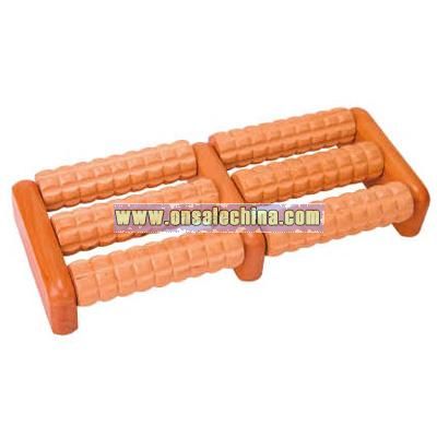 Double foot maple wooden massager