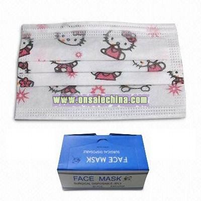 Cartoon Printing Face Mask with Easy Elastic Ear Loop and Nose Wire