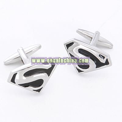 Superman Cuff Links with Personalized Case