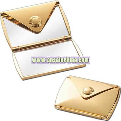 Gold envelope compact mirror